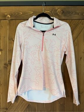 Under Armour Light Pink Camo 1/4 Zip Athletic Pullover